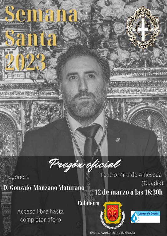 Pregón Oficial de Semana Santa de Guadix / Domingo, 12 de marzo de 2023