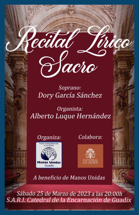 Recital Lírico Sacro a beneficio de Manos Unidas.