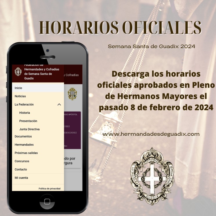 Consulta los horarios oficiales para Semana Santa de Guadix 2024