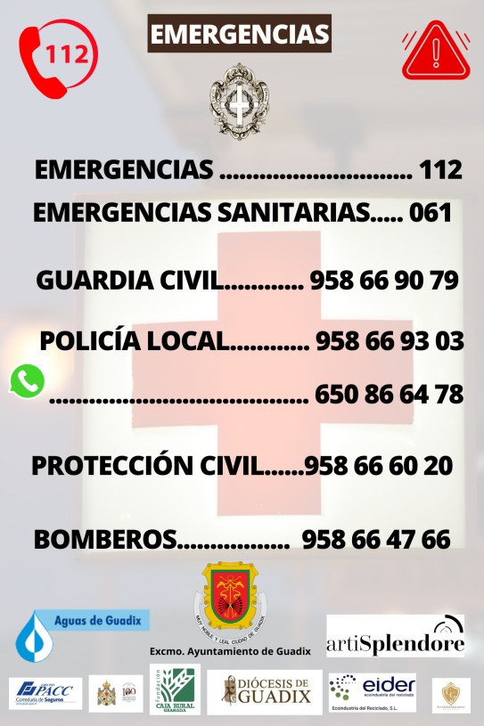 Teléfonos de contacto de Emergencias, Nuestra Semana Santa Segura