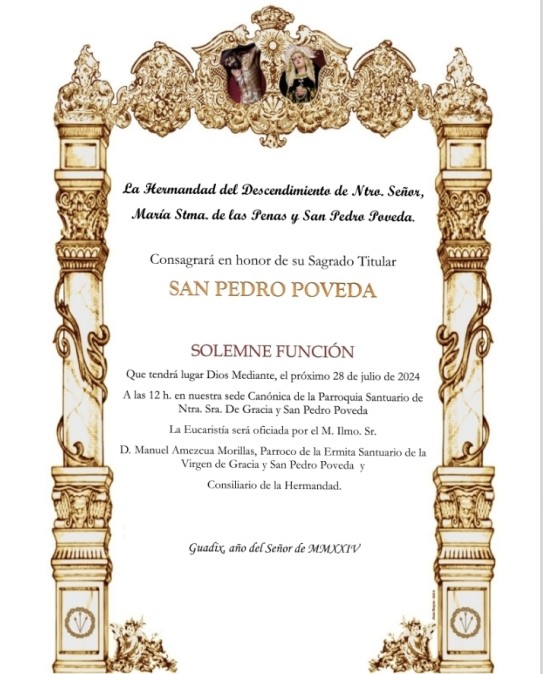 Celebración de San Pedro Poveda el 28 de julio