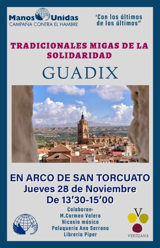 Tradicionales Migas de la Solidaridad en Guadix con Guadix Manos Unidas