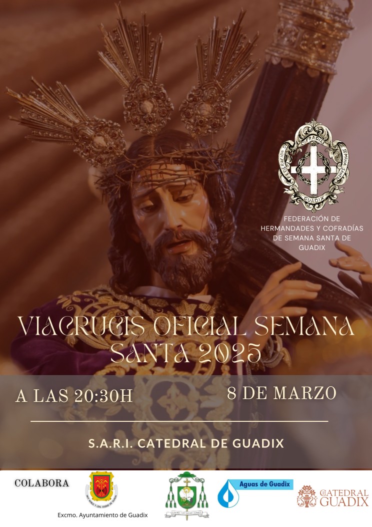 Viacrucis Oficial de Semana Santa de Guadix 2025, 8 de marzo a las 20:30h.